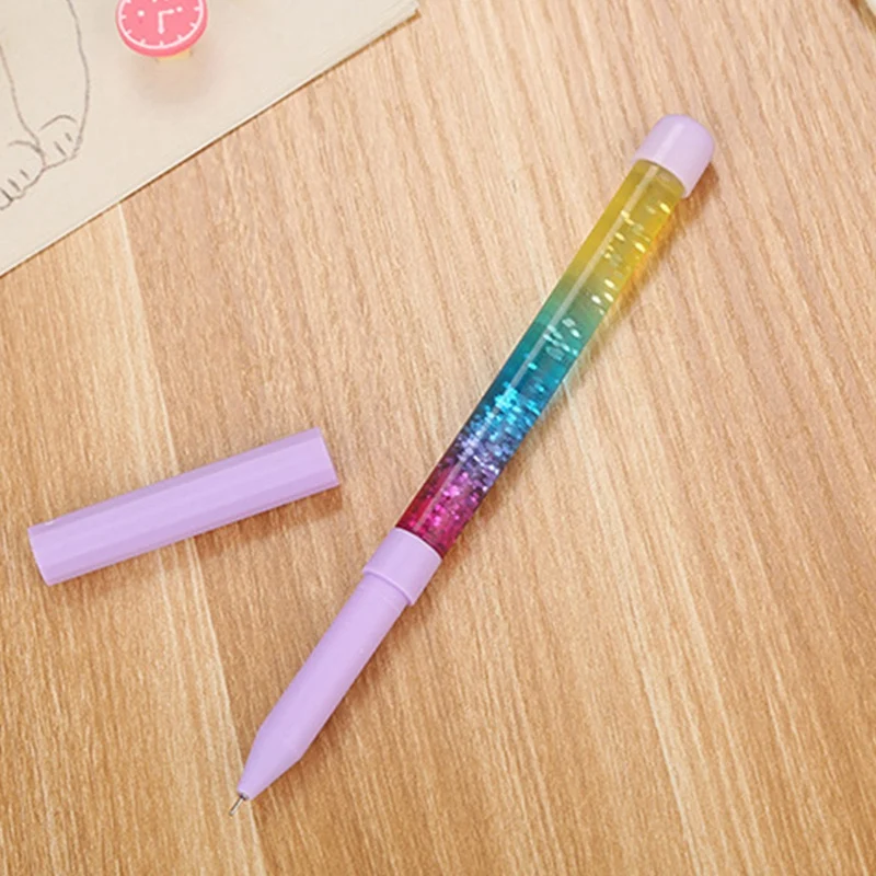 

20Pcs 0.38mm Bling Glitter Dynamic Liquid Quicksand Pen Present Stationery Ballpen Office School Supplies,Black Refill