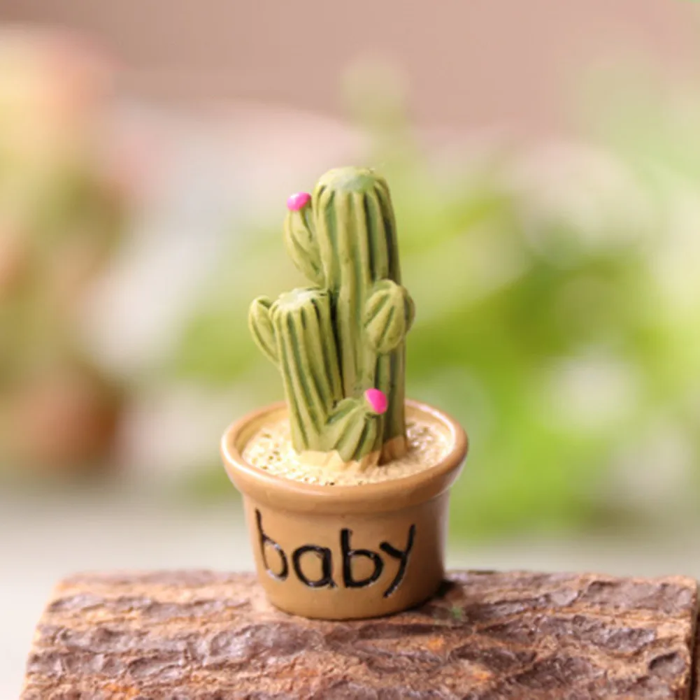 

7 PCS Dollhouse Accessories Mini Cactus Plants Decoration Succulent Plants Succulent Baby Dollhouse Flowers Decoration