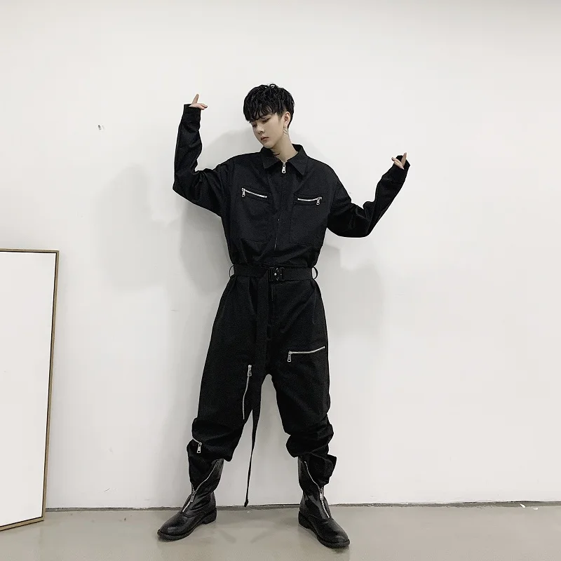 Осень 2020 джинсовый комбинезон с длинным рукавом для мужчин рабочая одежда