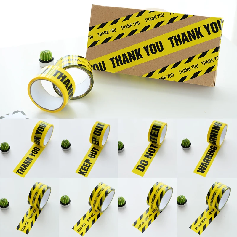 Новая Черно желтая фоновая цветная предупреждающая лента для маркировки