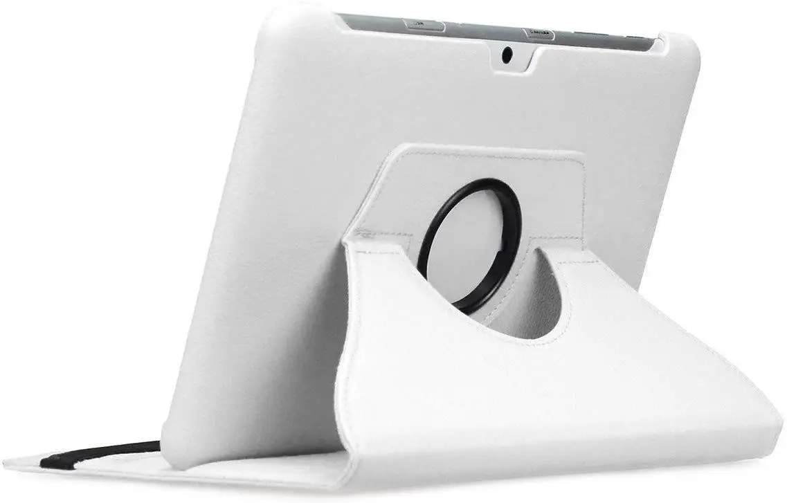 Белый Чехол для Samsung Galaxy Tab 2 P5100 P5110 P7500 P7510 10,1, вращающийся чехол, откидной Чехол из искусственной кожи с подставкой, чехол Funda Capa Para - Цвет: Белый
