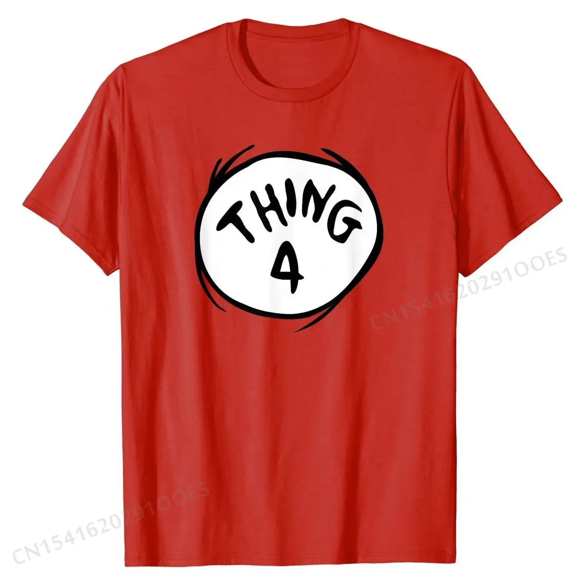Thing 4 Emblem RED T-shirt Cotton Funny Tops Shirt Rife Men T Shirt Printed On