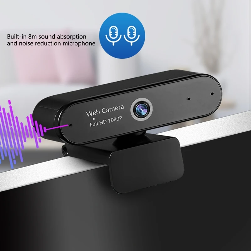 

Auto/Fixed Focus USB 1080P Webcam Built-in Microphone Laptop Live Broadcast Cam
