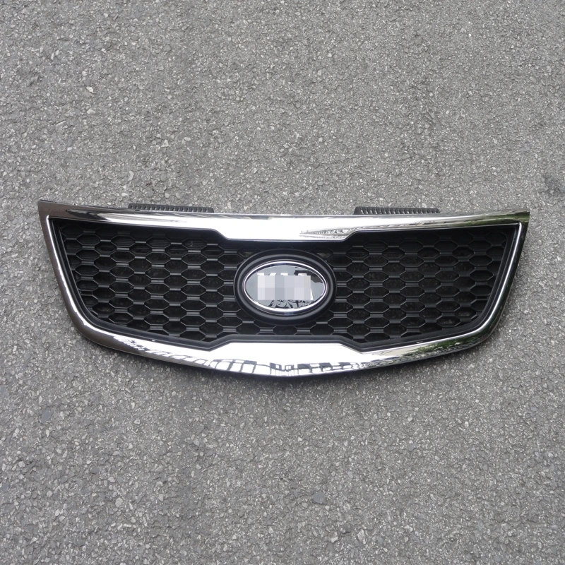 1 шт. хромированный верхний гриль передняя решетка радиатора вставка для Kia Forte 2011