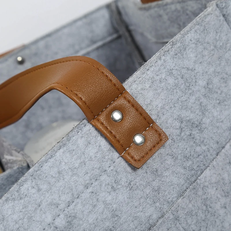 

Felt Debris Storage Bag Collapsible Felt Storage Bag Felt Diaper Bag Tote Bag