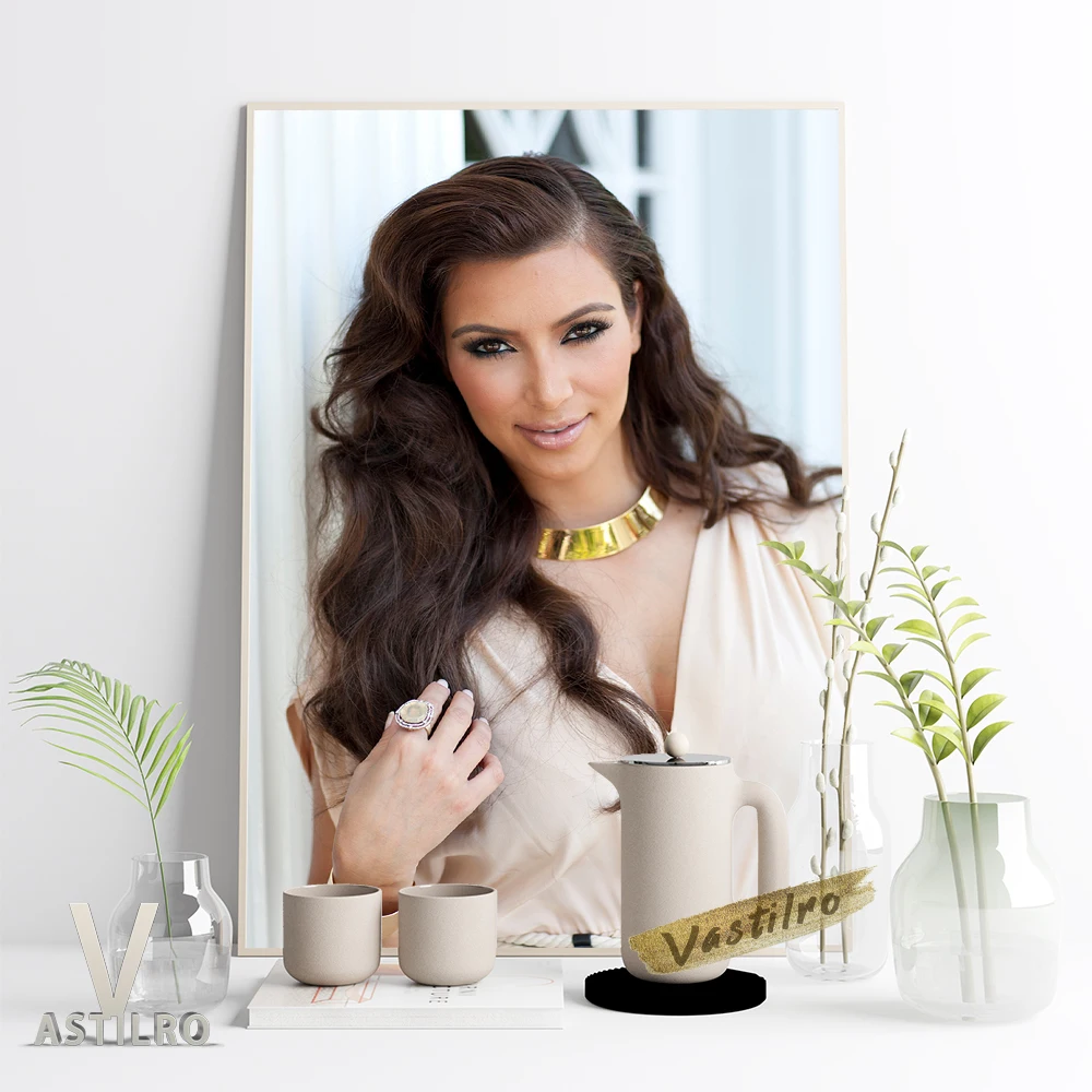 Ким Кардашьян знаменитость художественные печатные плакаты популярная съемка