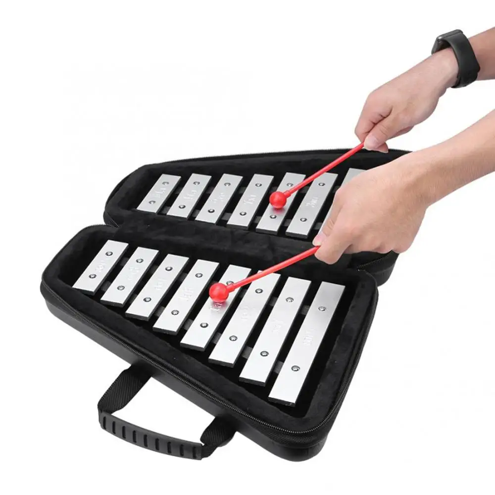 Складной ксилофон 16 записей перкуссионный вибрафон музыкальные инструменты с