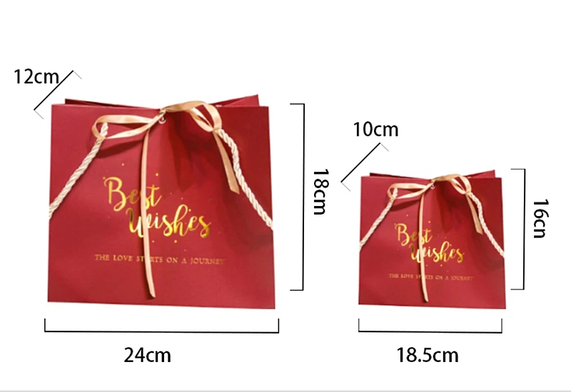 10 шт. сумка для покупок бумажная коробка конфет подарочные сумки с ручками
