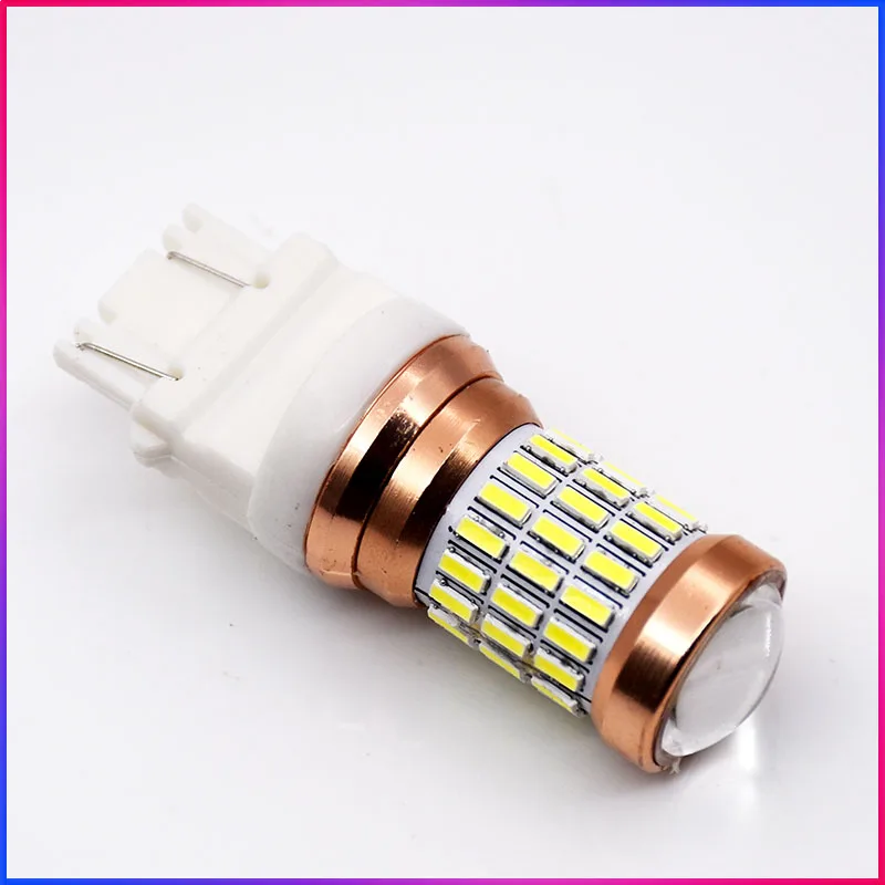 ShinMan 2PCS T25 3157 P27/7W P27W Super Bright 60smd 4014LED Car Brake Bulb Auto Turn Signal Lamp Daytime Running Light White | Автомобили