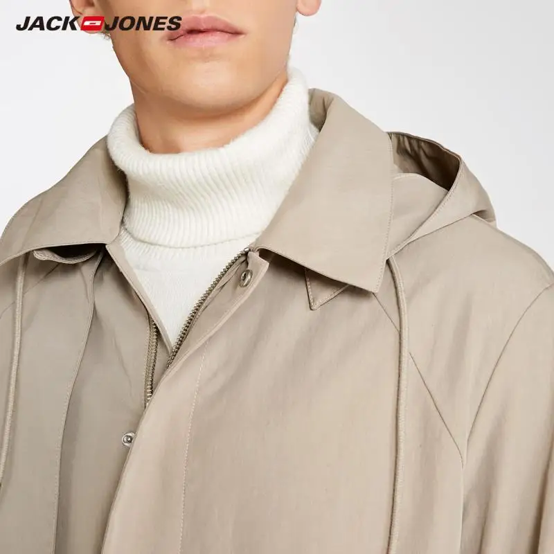 JackJones осенний мужской Тренч Повседневная Бизнес ветровка длинная куртка 218321566