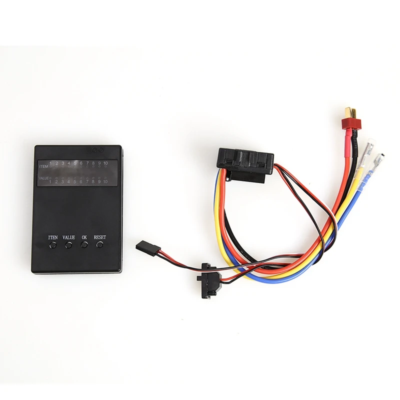 

80A Brush Brushed 1080 Electronic Speed Controller Waterproof ESC with Program Card for 1:10 1/8 WP Crawler