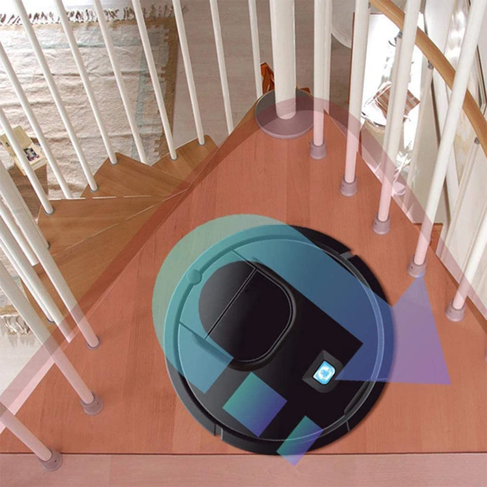 

2 in1 Smart Automatic Dust Robot Vacuum Cleaner Bot Detects 1800PA Suction Stairs Pet Hair Clean Robot For Hard Floors&Carpet