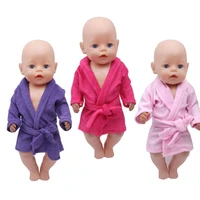 43 cm boy american dolls clothes pink bathrobe taekwondo suit dress neworn baby toys accessories fit 18 inch girls doll f260