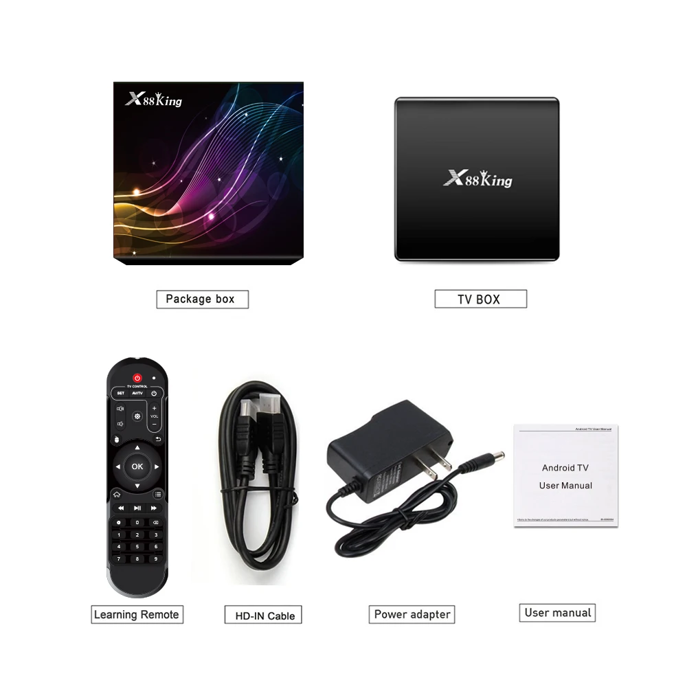 X88 King Android 9 0 ТВ приставка Amlogic S922X MP6 DDR4 RAM4GB ROM128GB телеприставка 4k HDR 2 4G/5G двойной wifi