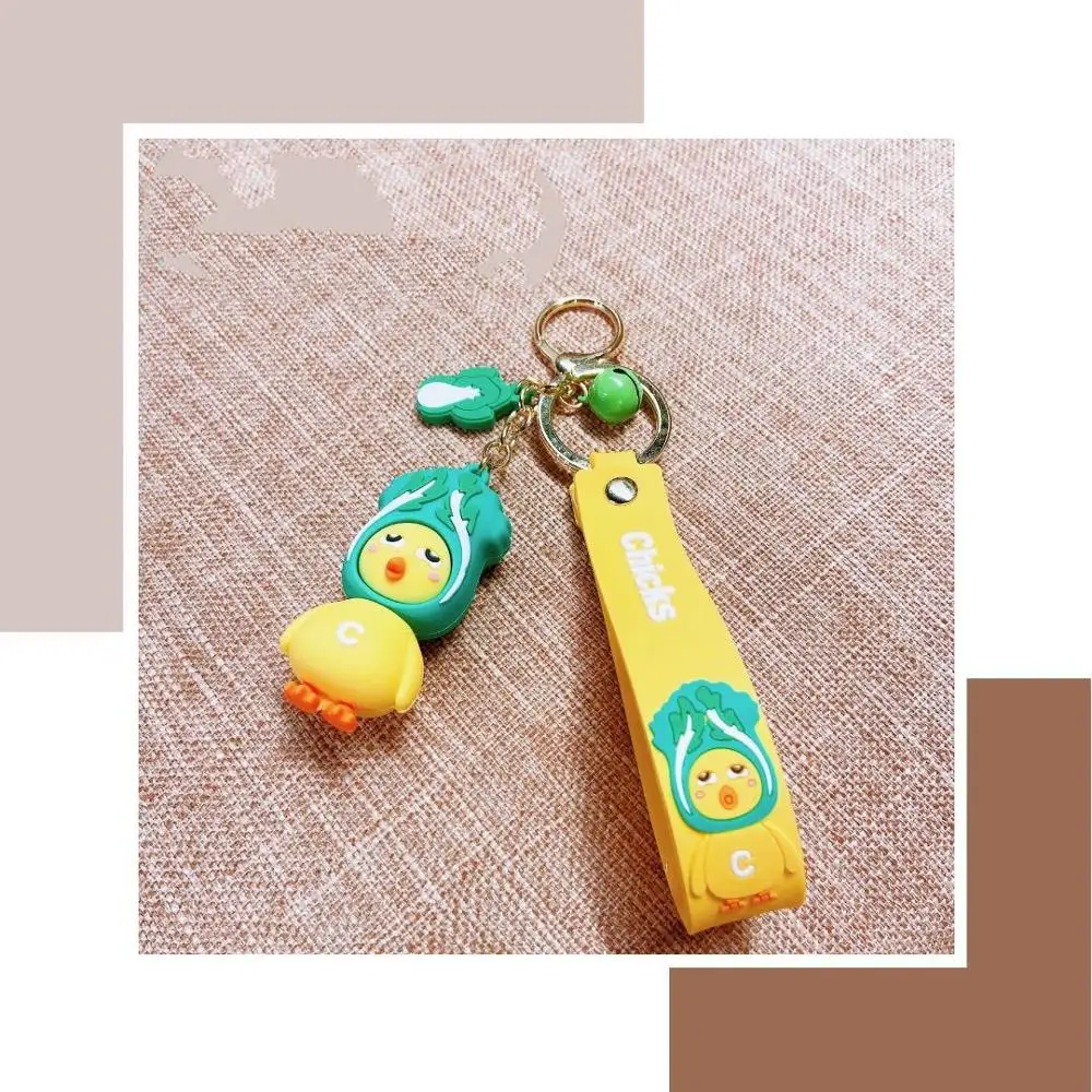 

New Cute Fruit Vegetables Cute elf Toy Keyrings Pendant Bag Key Chain Accessories