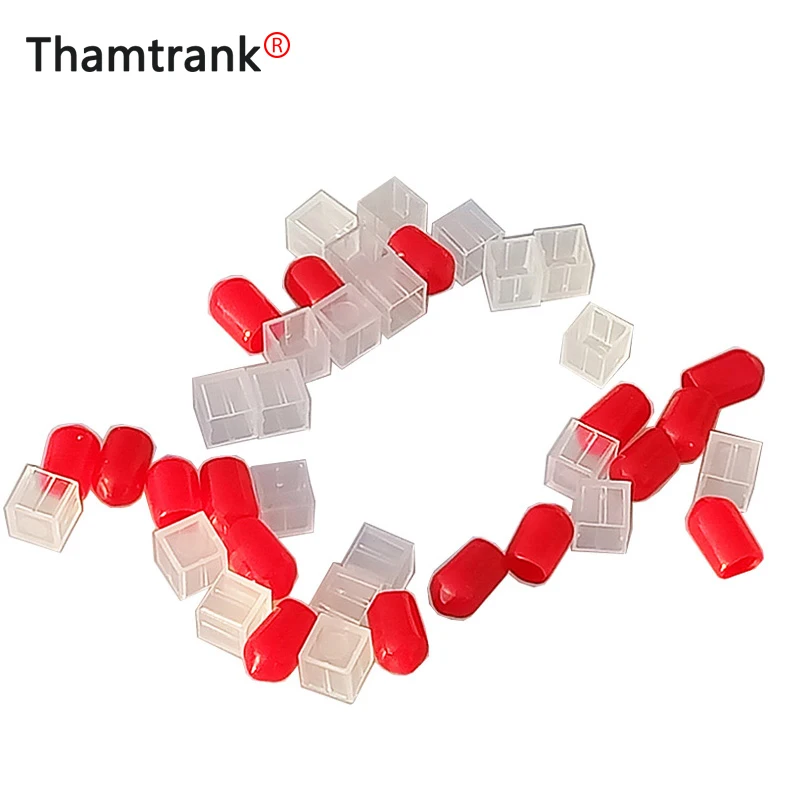 500 шт. защитные крышки разъема SMA белые для монтажа печатной платы + красные гайки