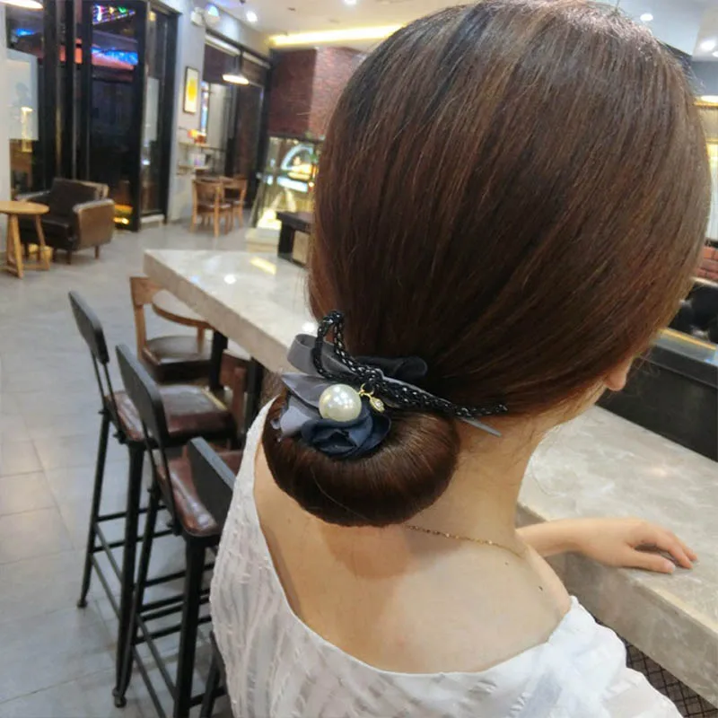 Женская повязка на голову аксессуары для волос приспособление завивки пучка