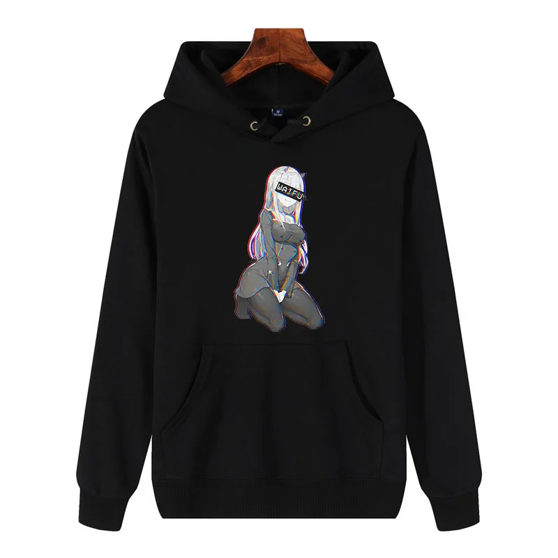 Мужские толстовки унисекс с капюшоном в стиле Дарлинг Zero Two Waifu забавная уличная