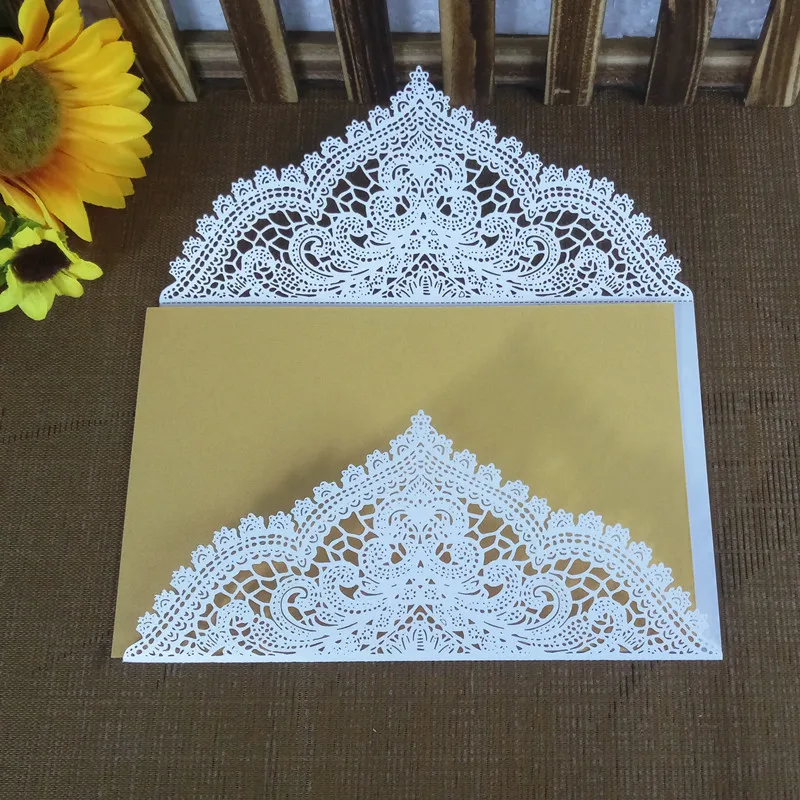 Роскошные Ажурные кружевные свадебные пригласительные открытки товары для