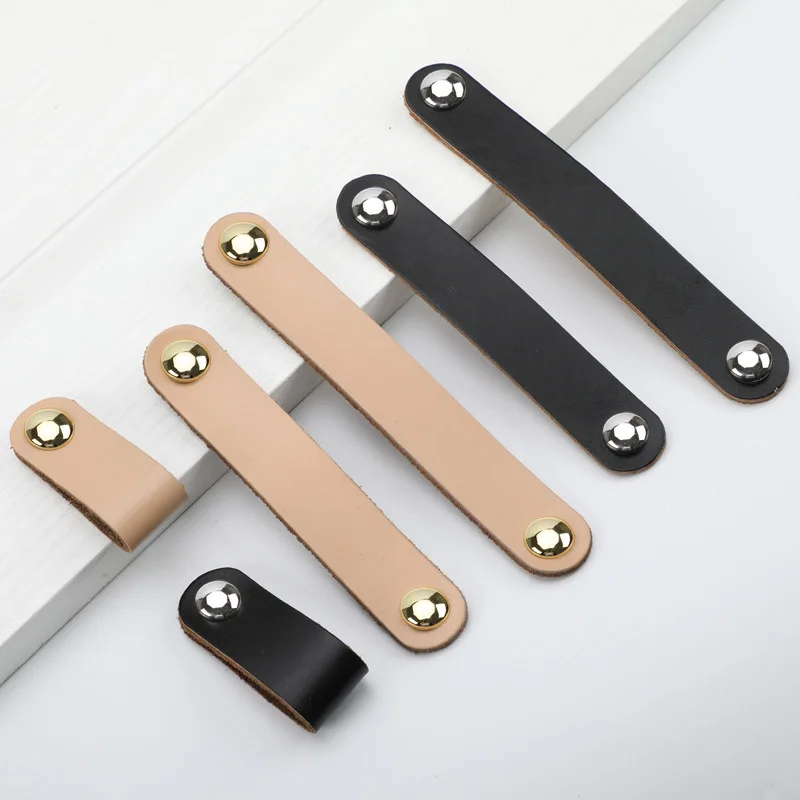 

Leather Kitchen Handle Door Handle Furniture Drawer Handle Brass Nordic Wardrobe Leather Handle Kitchen Cabinet Cabinet Handle