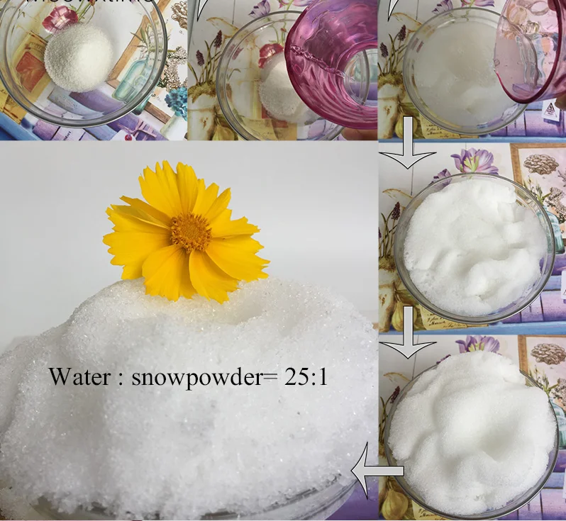 1 шт. искусственный снег мгновенный Снежинка для вечерние Волшебный реквизит