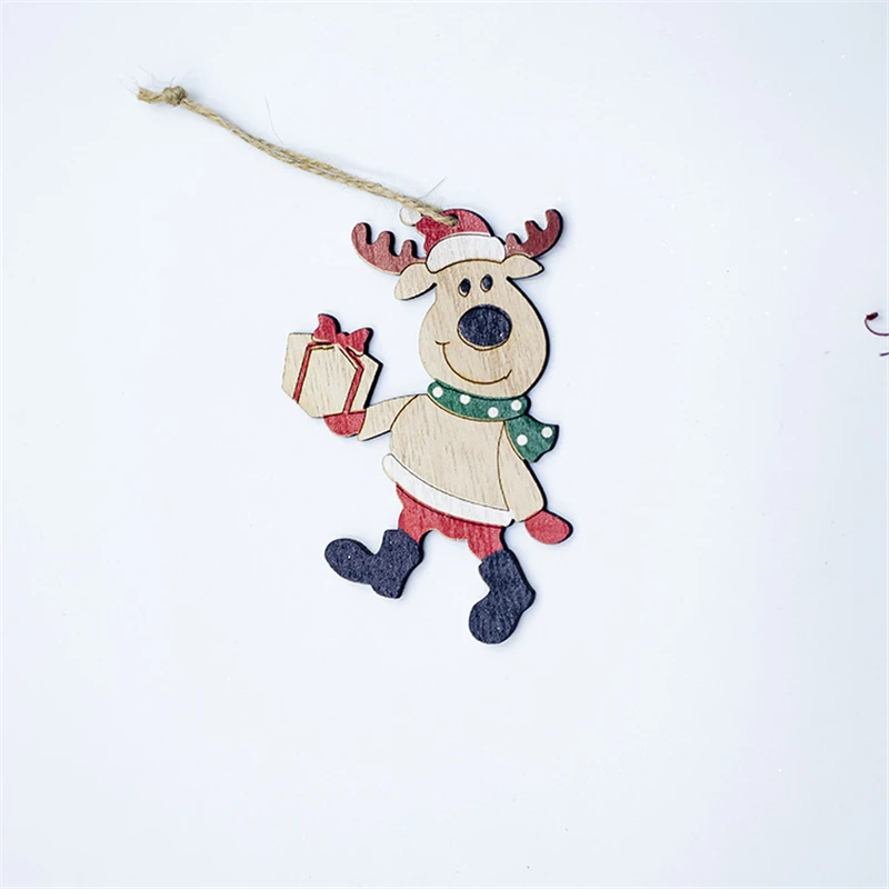 Елочные украшения расписные Санта-Клаус лося снеговик Висячие Подвески