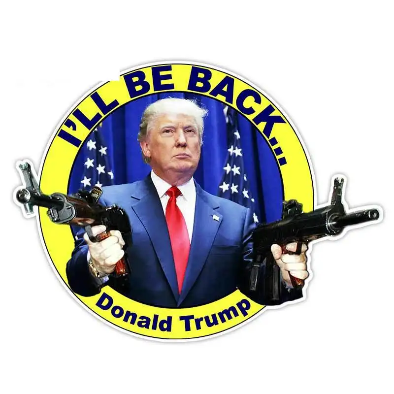 

13cm For Donald Trump Trunk Creative Car Stickers Bumper Decal Personality Creative Repair Custom Printing