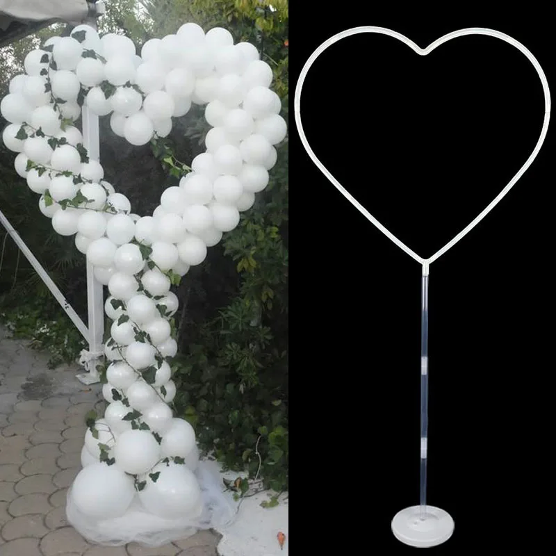 

1/2set heart balloons stand for wedding decoration baby shower balloon arch bow balloon holder stand Valentine's Day gift ballon