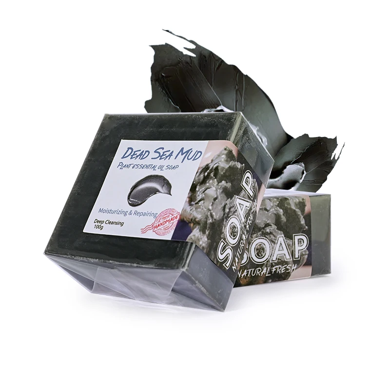

Natural Organic Deep Cleaning Soap Whitening Smooth Dead Sea Mud Essential Oil Handmade Soap
