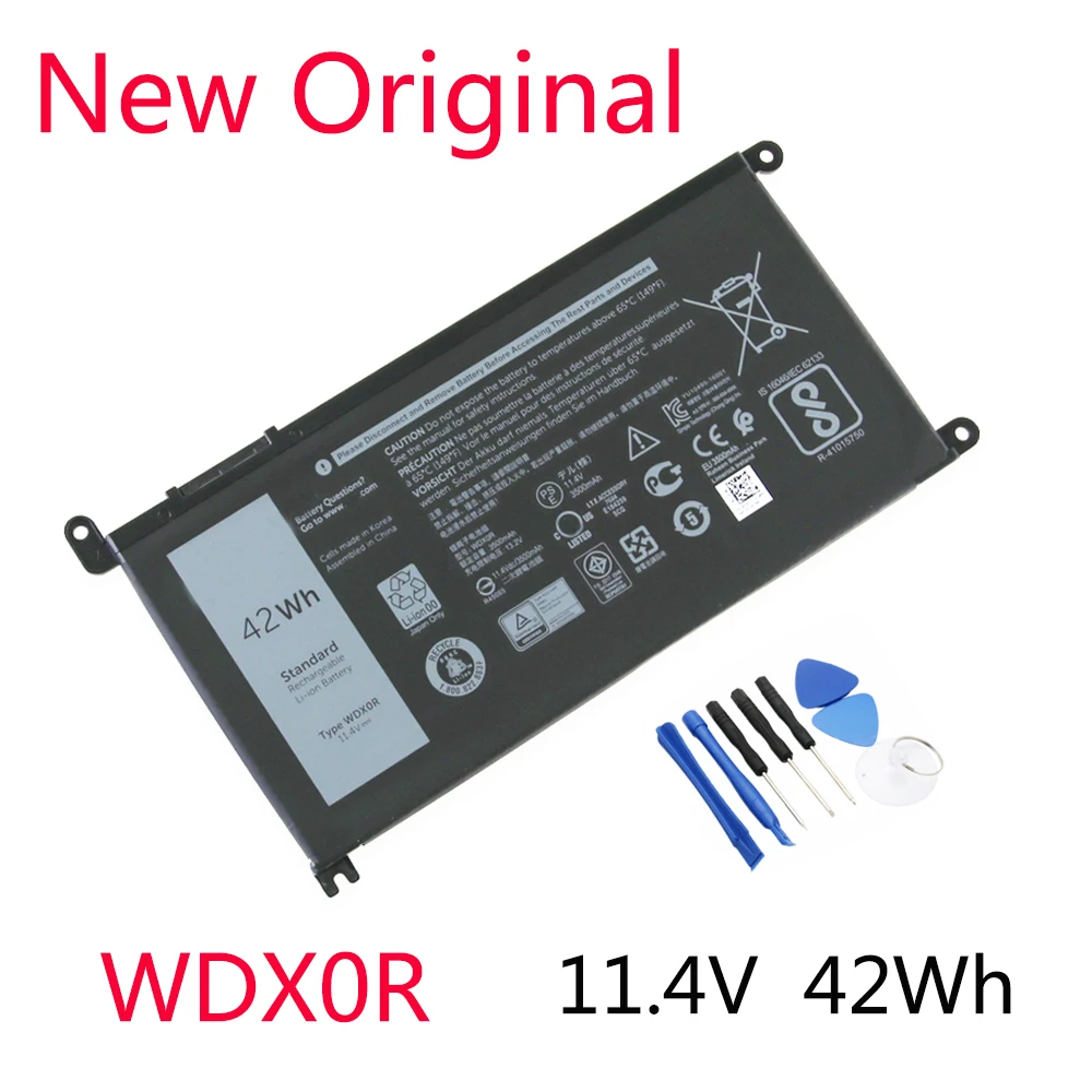 

WDX0R T2JX4 3CRH3 WDXOR для Dell Inspiron 13 5000 5368 5378 7368 14 7000 7560 7460 5567 15MF PRO-1508T FW8KR Новый Батарея