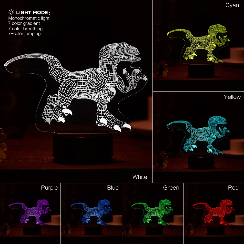 Новый мультяшный мир Юрского периода Bru в форме динозавра Раптора акриловая