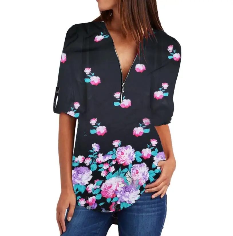 

Fashion Short-Sleeved Shirt Women Large Size Loose Women Shirts All-Match Women Tops