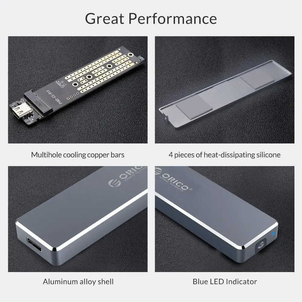 Чехол для жесткого диска ORICO M.2 NVME с кабелем PCIE NGFF SATA M/B Key SSD Disk чехол s на USB Type C 3 1 |