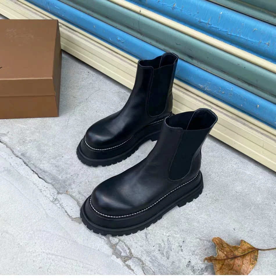 

2020 New Women Casual Boots High Quality Plarform Chelsea Boots Winter Warm Plush Lining Soft Walking Boots Heightening Boots