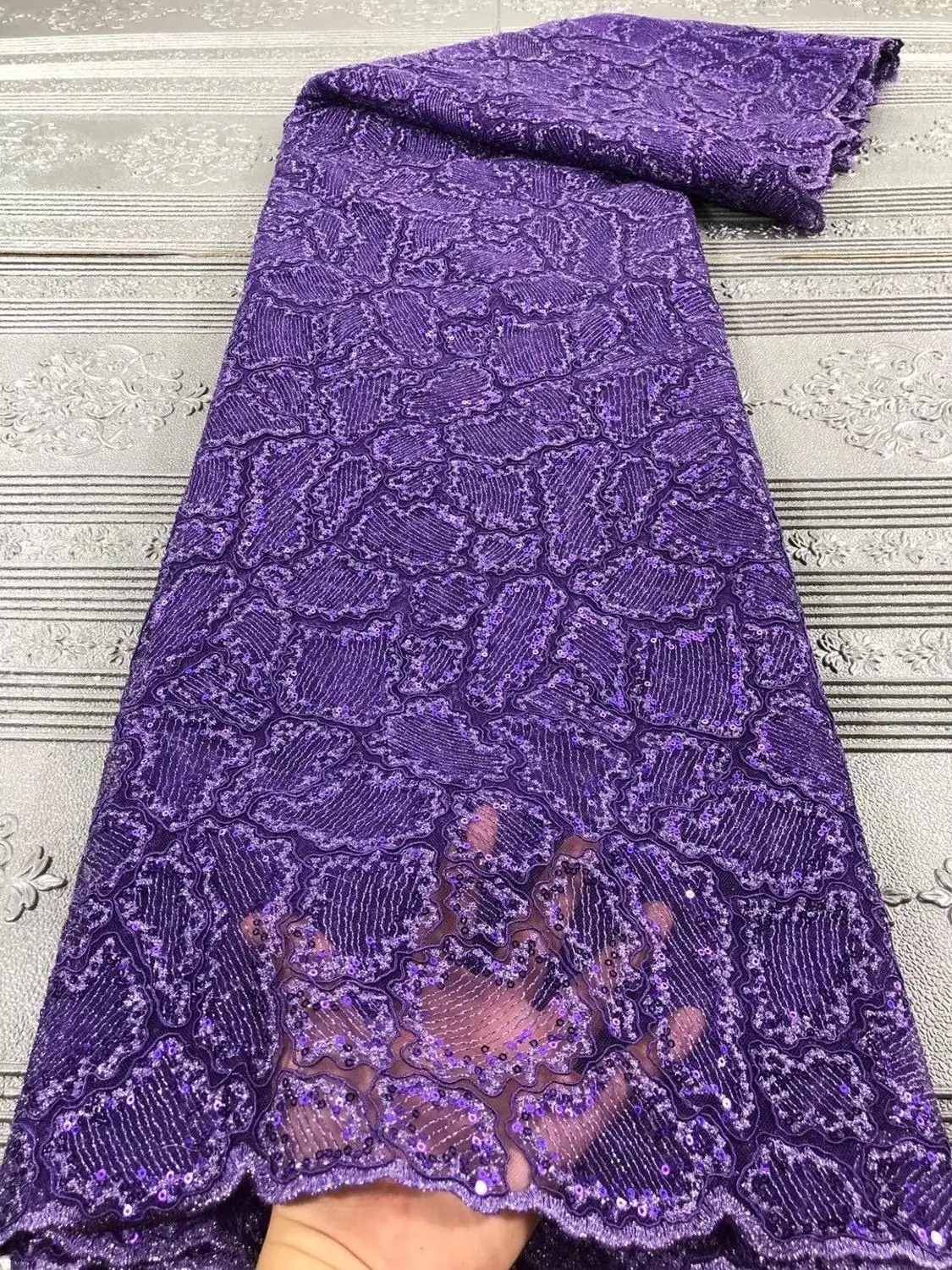 

2020 African Sequins Lace Fabric High Quality Nigerian French Lace for Party Embroidery Swiss Voile Lace in Switzerland Wedding