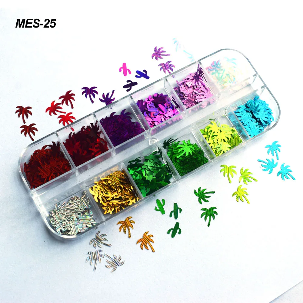 

Flamingo Palm Tree Nail Glitter Sparkly Cactus Butterfly Style Nail Art Sequins 3D Holographics Flake Accessories Party Supplier