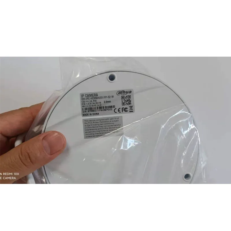 IP-камера Dahua 4 МП с фиксированным фокусным расстоянием полноцветная HDW2439T-AS-LED-S2
