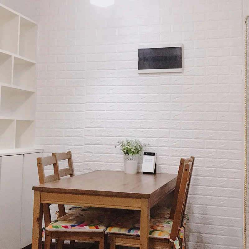 Самоклеящиеся водостойкие кирпичные обои для фона телевизора 5 шт. 3D настенная