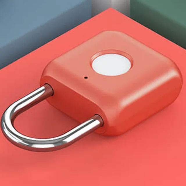 Red Xiaomi Smart Fingerprint Padlock Kitty USB Водонепроницаемый Электронный замок с отпечатком пальца домашний Противоугонный багажный чехол предохранительный висячий замок - Цвет: Red
