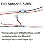 Автоматический инфракрасный переключатель датчика движения тела PIR 3,7 в 5 в 12 В 24 В 5 а светодиодный умный выключатель света с датчиком движения автоматическое включение и выключение
