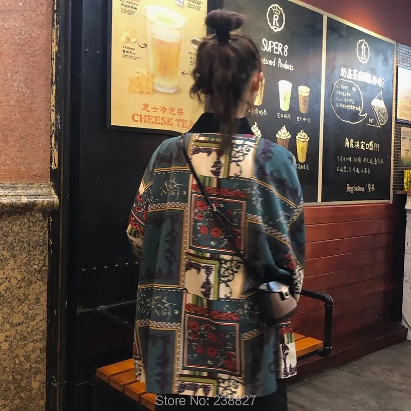 Модные Ретро Блузки в этническом стиле японские кимоно женский кардиган