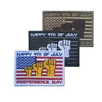 independence day embroidery patch armband badge happy 4th of july decorative sewing applique tactical patches