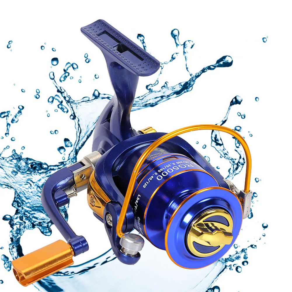 

Fishing Reel 5.2:1 Gear Ratio High Speed Spinning Wheel Spool Accessories Metal 8KG Max Drag System 13 BB For Sea Fishing Carp