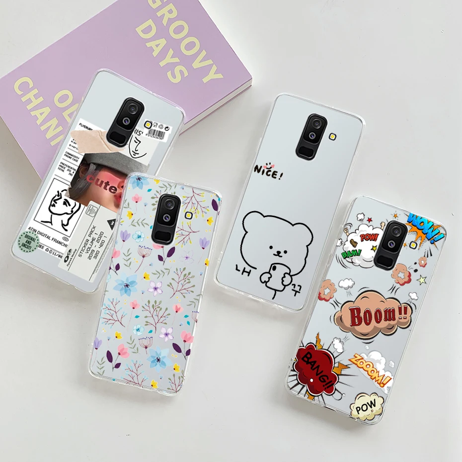 Чехол для Samsung Galaxy J8 2018 J810 J810F прозрачные мягкие силиконовые чехлы из ТПУ