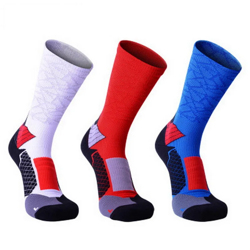 1Pair Professional Badminton Tennis Basketball Socks For Men Non-slip Ankle Protective Anti-sprain Sports |