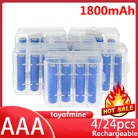 424pcs nimh 1 2v aaa 1800mah blue rechargeable battery with plastic case