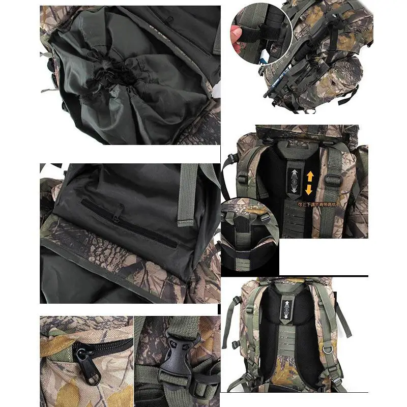 80L Камуфляжный Водонепроницаемый Рюкзак съемная настенная сумка для наружного