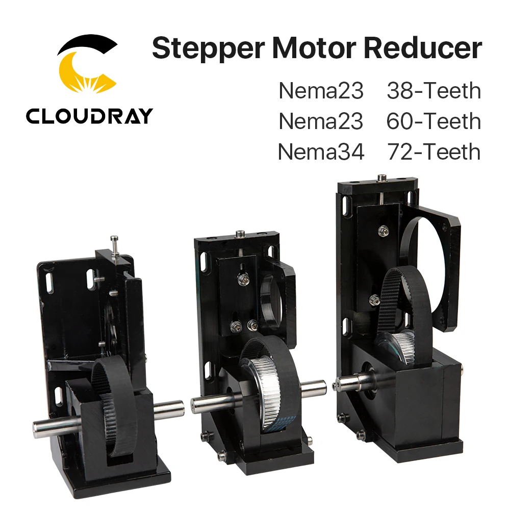 Шаговый двигатель Cloudray Nema23 редуктор 38 зубьев/Nema23 60 зубьев/Nema34 72 зубьев для CO2
