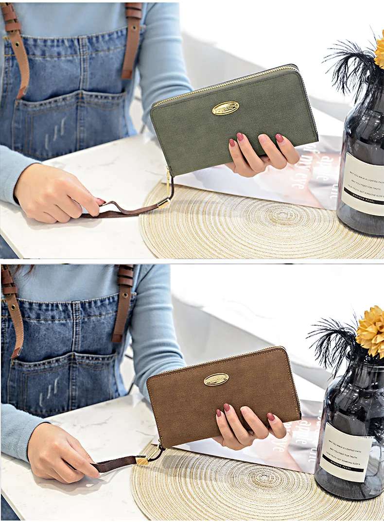 MONNET CAUTHY Новые поступления длинные кошельки Классическая мода мульти-карты слот высокой емкости кошелек сплошной цвет розовый зеленый серый кошелек