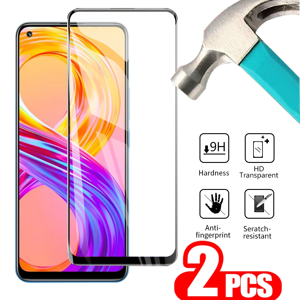 

Стекло для OPPO Realme 8 Pro, 2 шт., Защита экрана для realme 7 pro 8 pro 6 pro, защита экрана телефона, закаленное стекло 9H